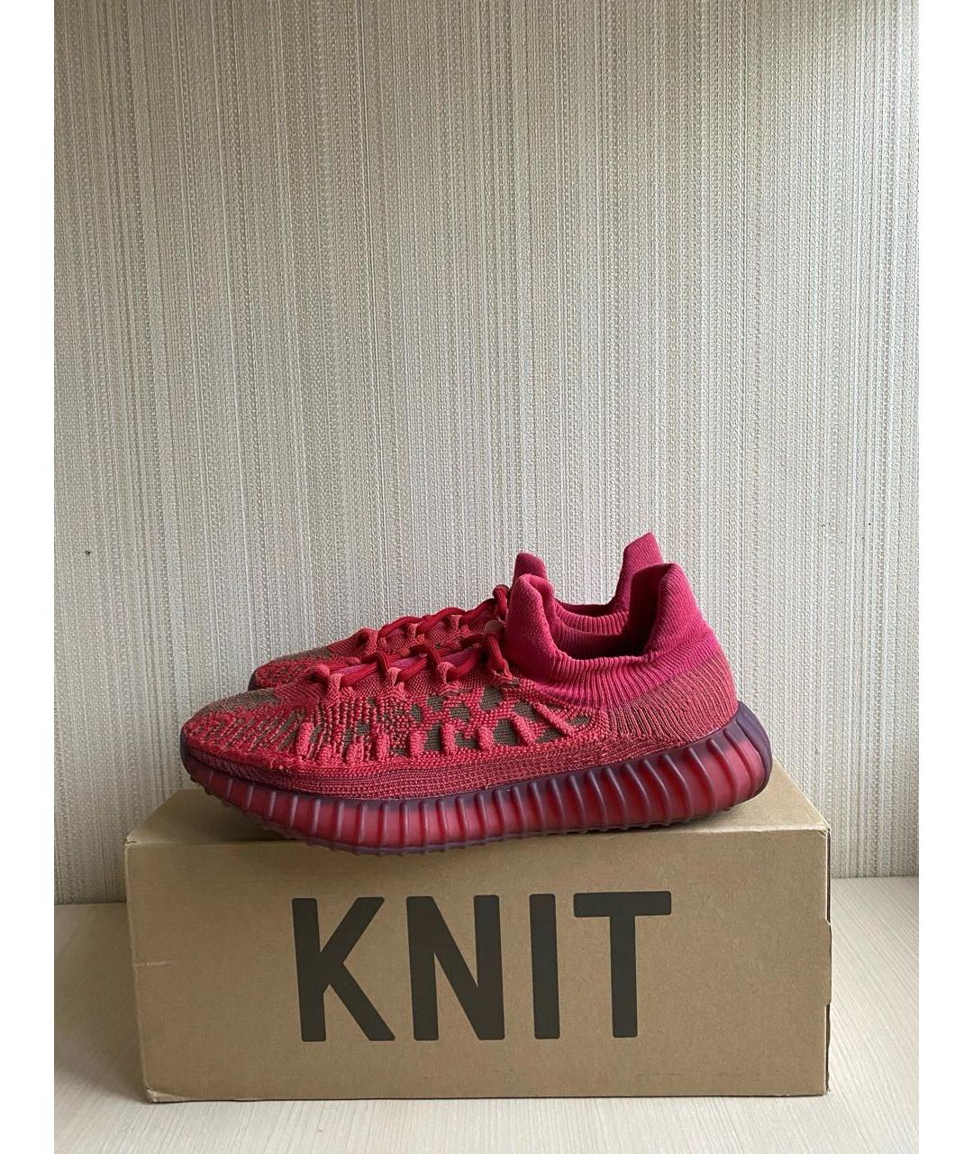 ADIDAS YEEZY Красные текстильные низкие кроссовки / кеды, фото 5