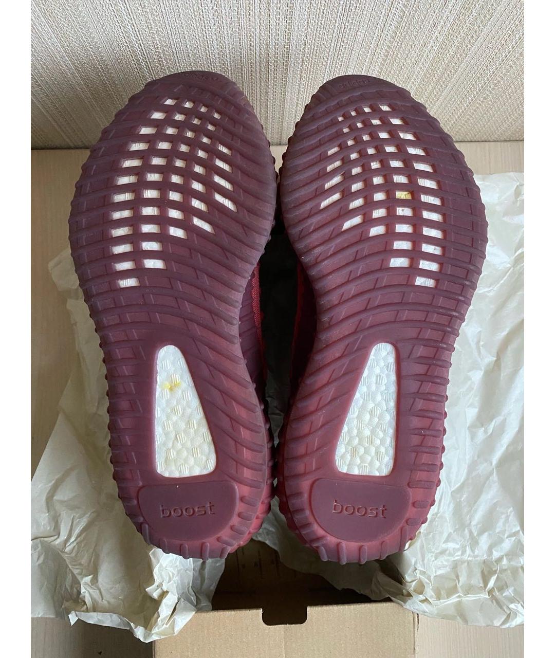ADIDAS YEEZY Красные текстильные низкие кроссовки / кеды, фото 6