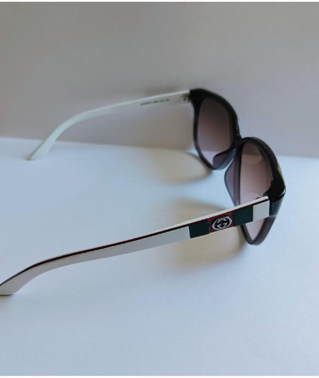 GUCCI Коричневые пластиковые солнцезащитные очки, фото 2