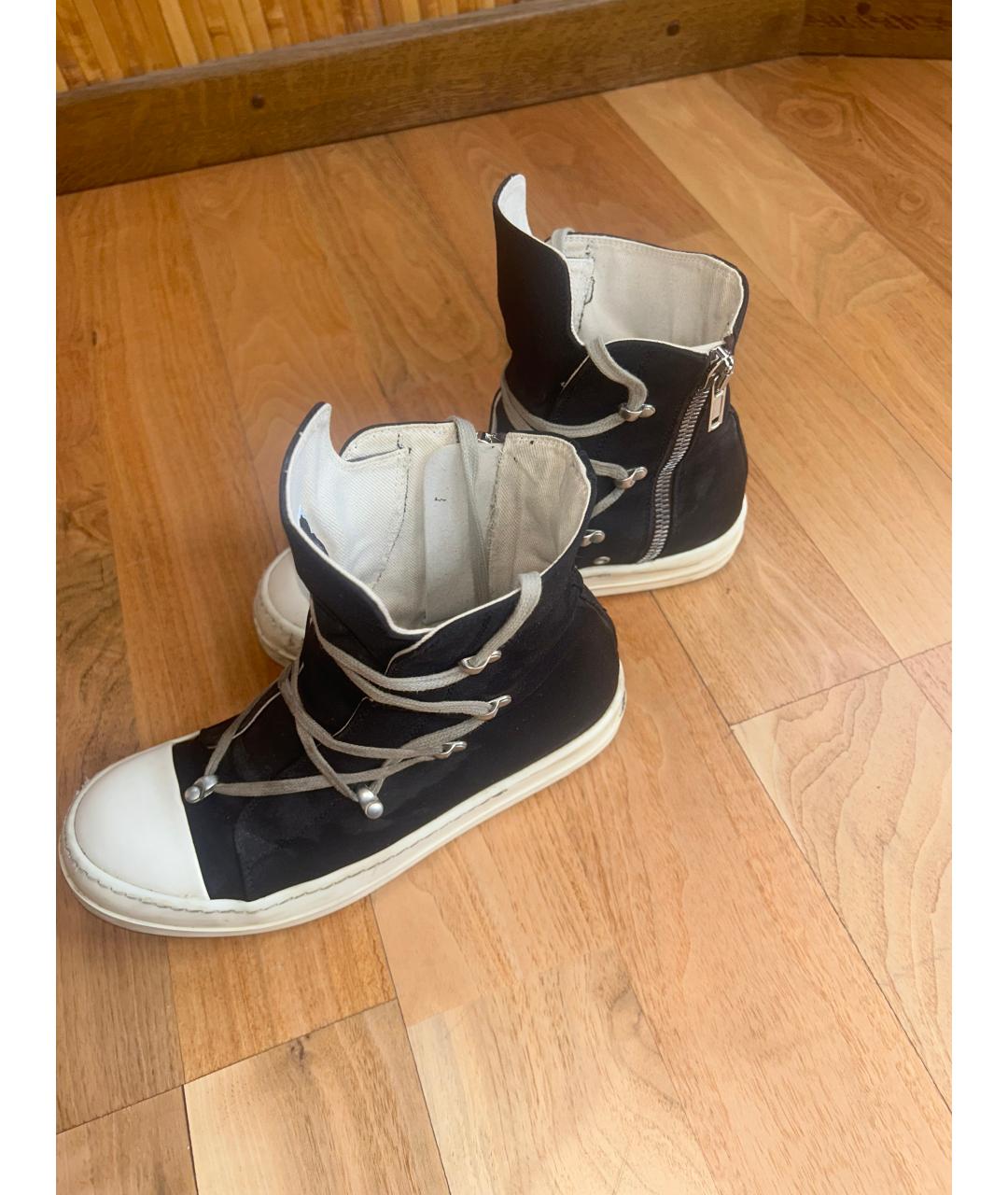 RICK OWENS Черные замшевые высокие ботинки, фото 2