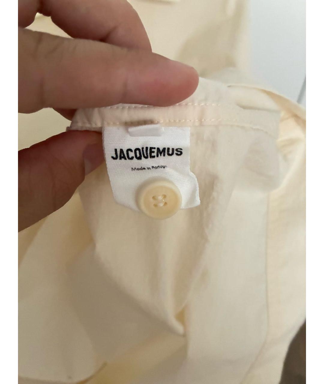 JACQUEMUS Бежевая хлопко-полиэстеровая кэжуал рубашка, фото 6