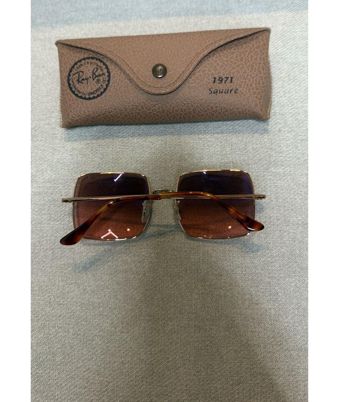 RAY BAN Коралловые металлические солнцезащитные очки, фото 2