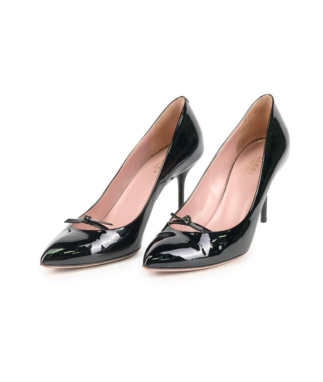 GUCCI Черные туфли из лакированной кожи, фото 2