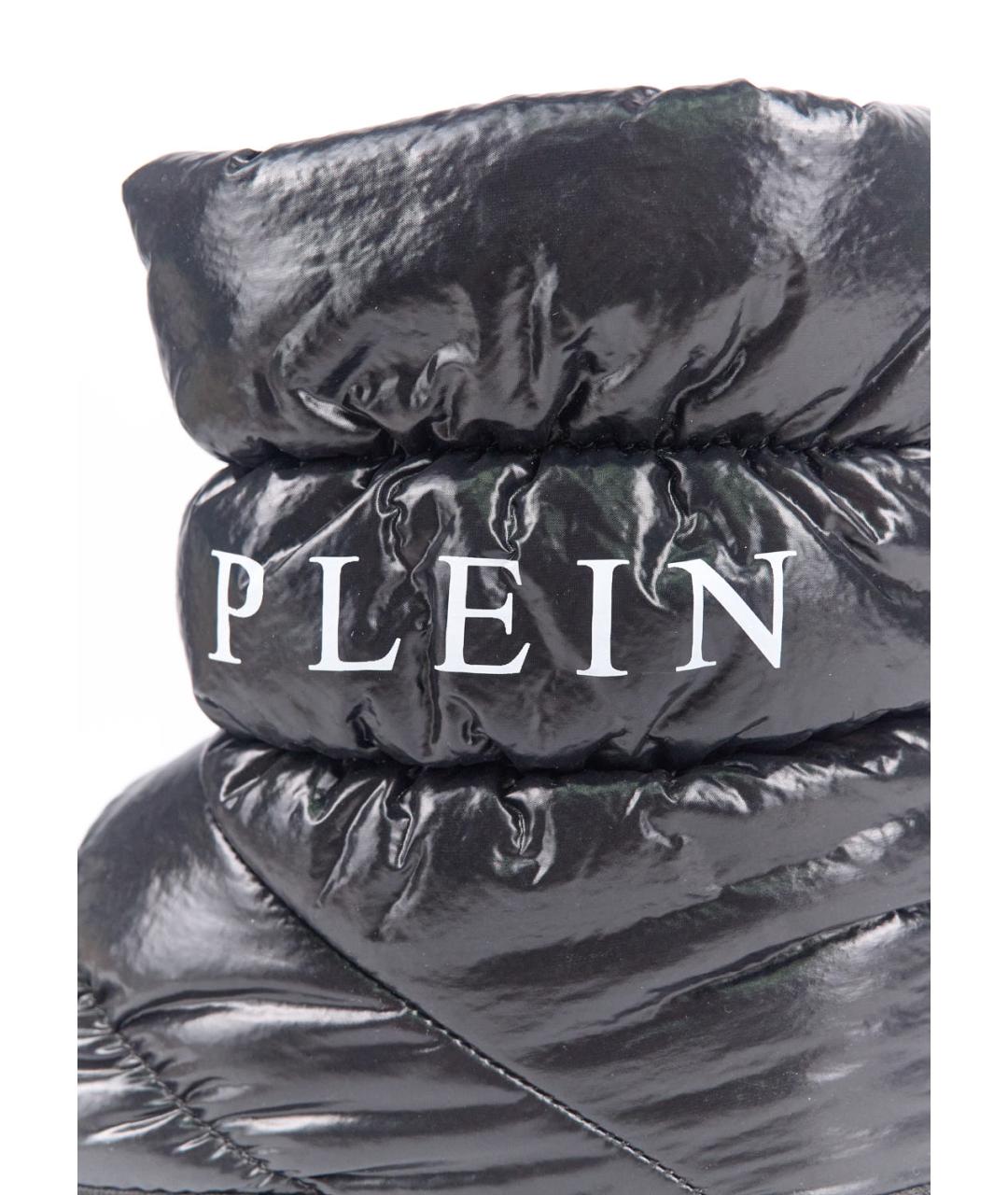 PHILIPP PLEIN Черные текстильные полусапоги, фото 5