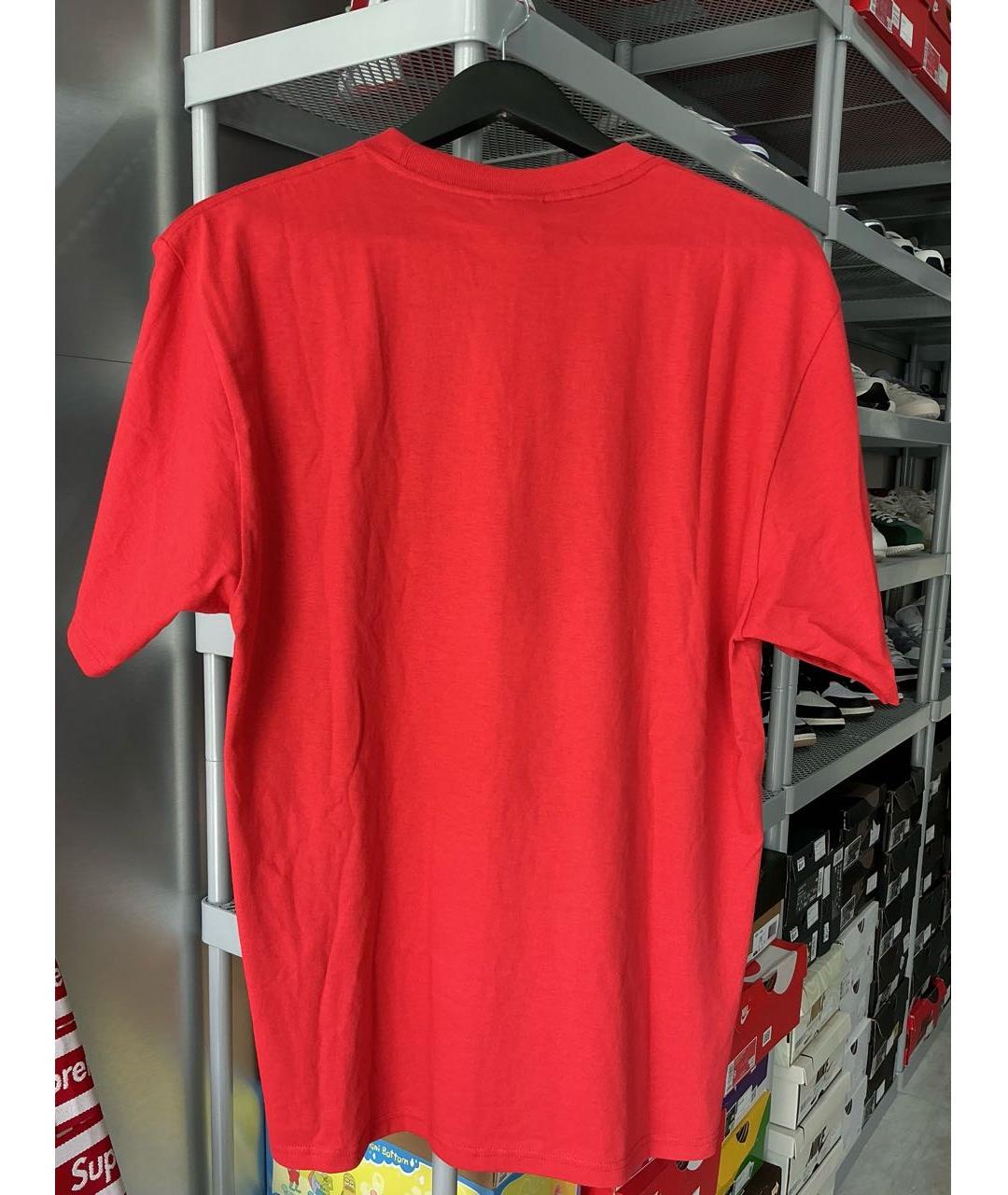 STUSSY Красная хлопковая футболка, фото 2