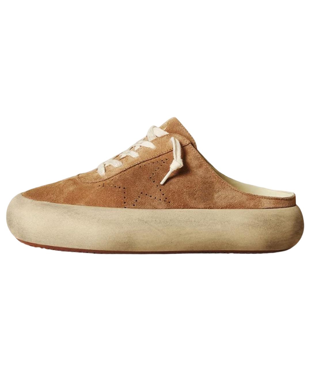GOLDEN GOOSE DELUXE BRAND Коричневые мюли, фото 2