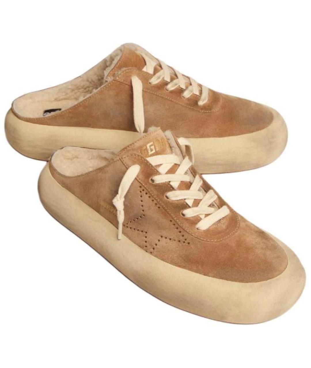 GOLDEN GOOSE DELUXE BRAND Коричневые мюли, фото 4