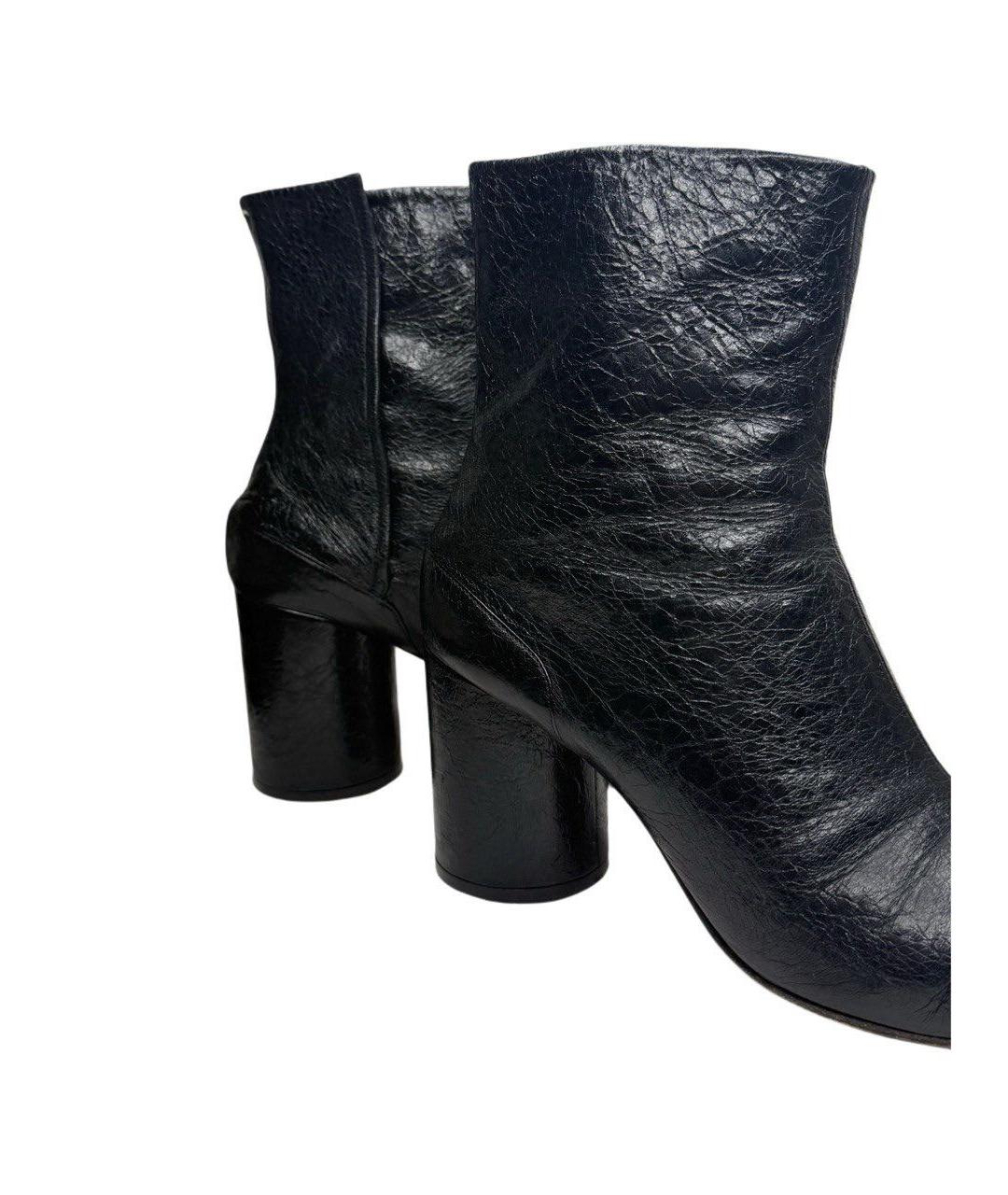 MAISON MARGIELA Черные кожаные ботильоны, фото 6