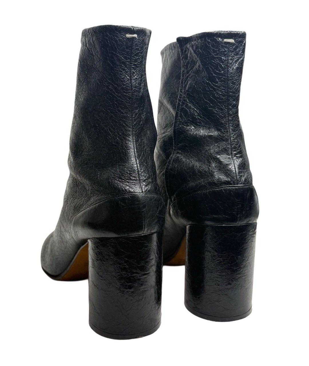 MAISON MARGIELA Черные кожаные ботильоны, фото 5