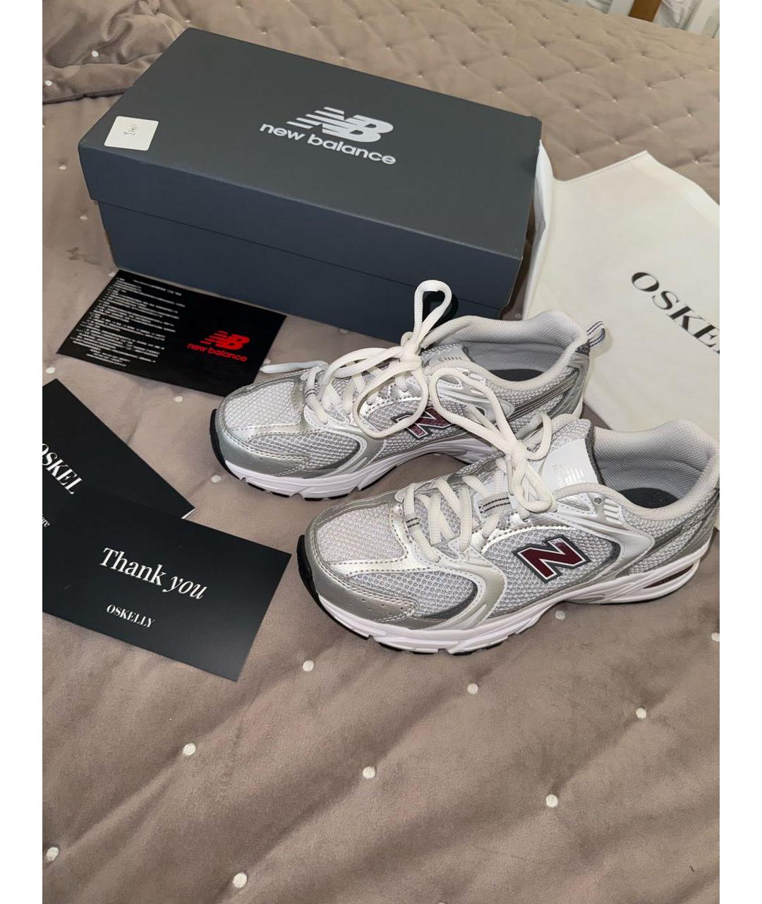 NEW BALANCE Серебряные кроссовки, фото 3