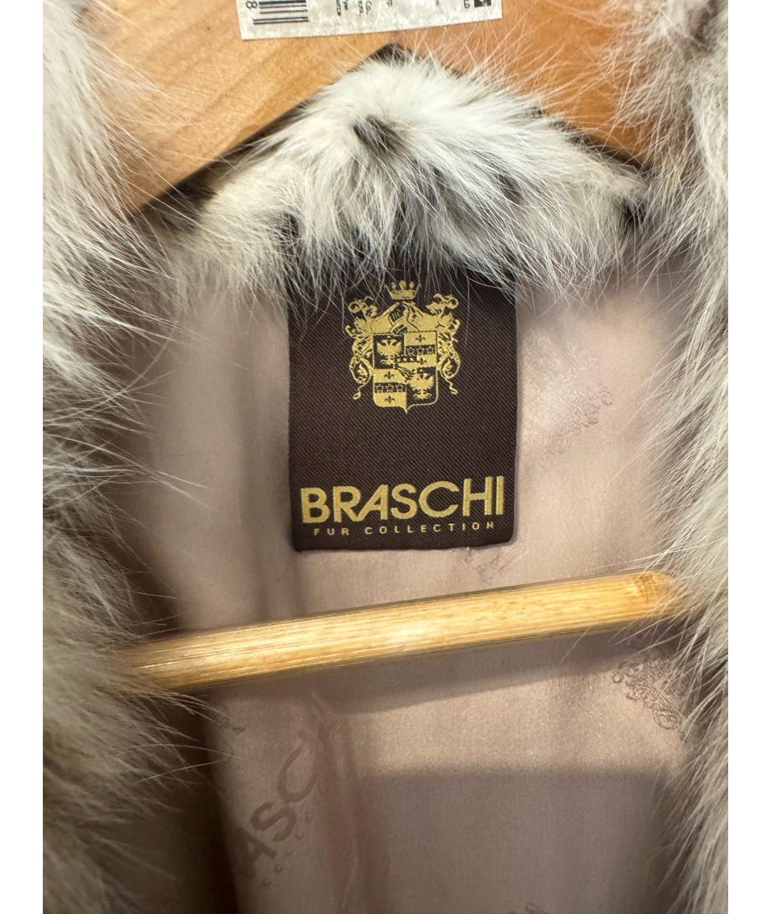 BRASCHI Бежевая меховая шуба, фото 2