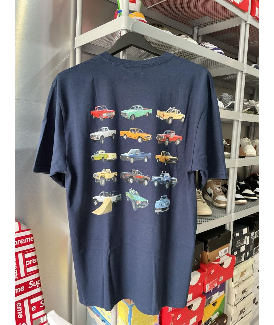 STUSSY Темно-синяя хлопковая футболка, фото 2