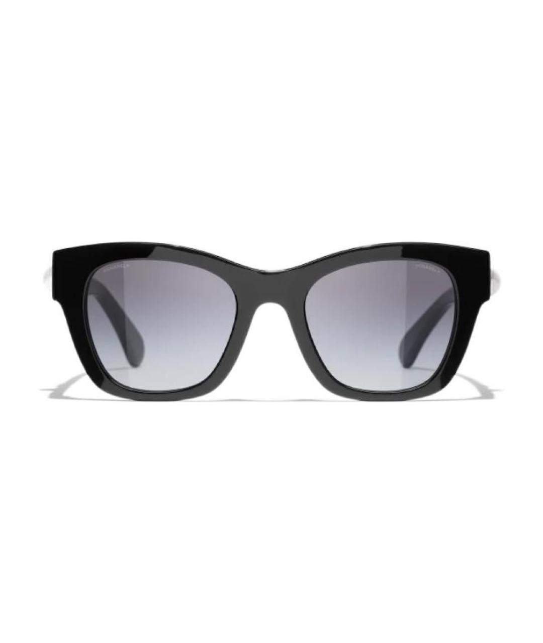 CHANEL Черные пластиковые солнцезащитные очки, фото 3