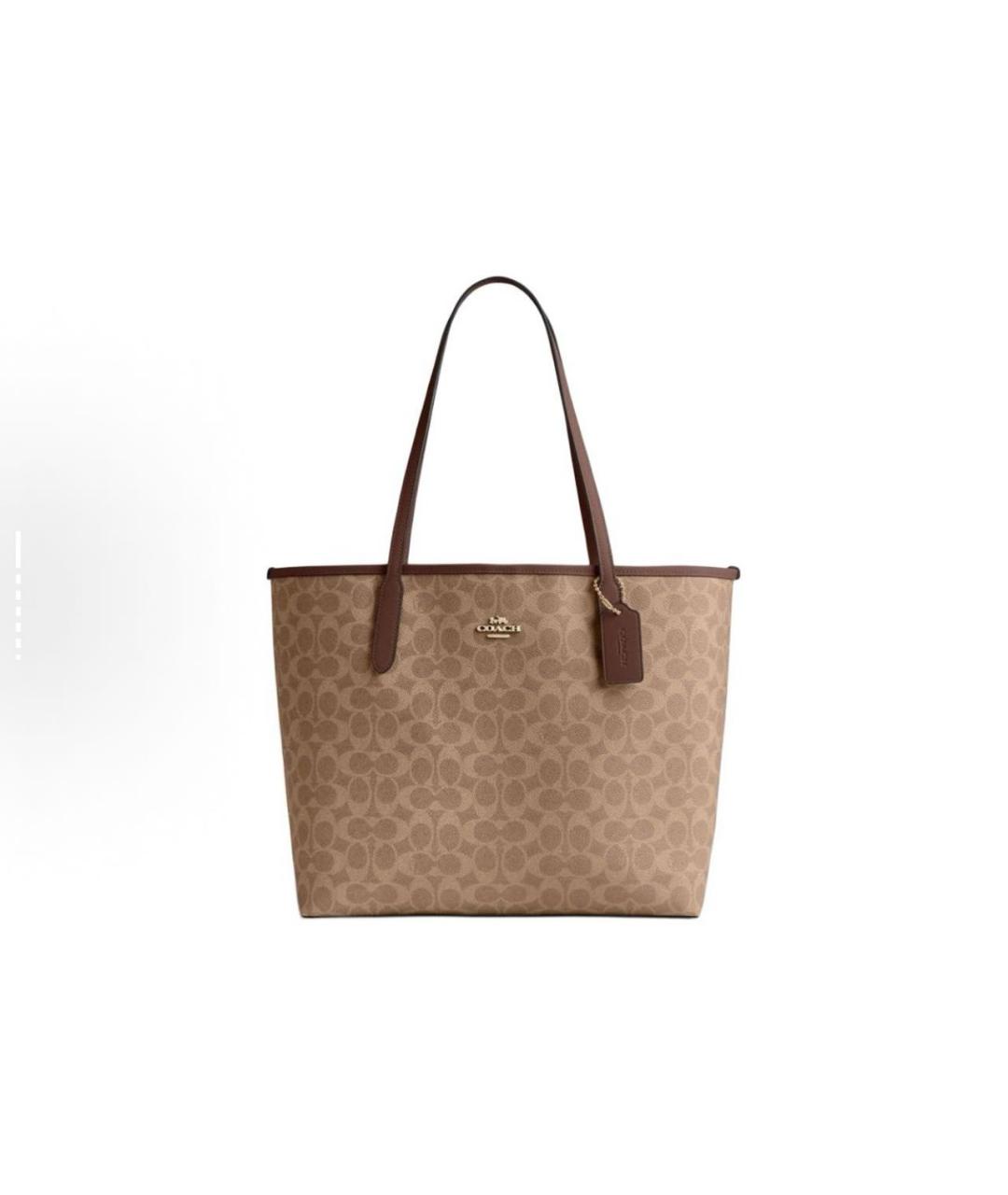 COACH Коричневая сумка тоут, фото 4