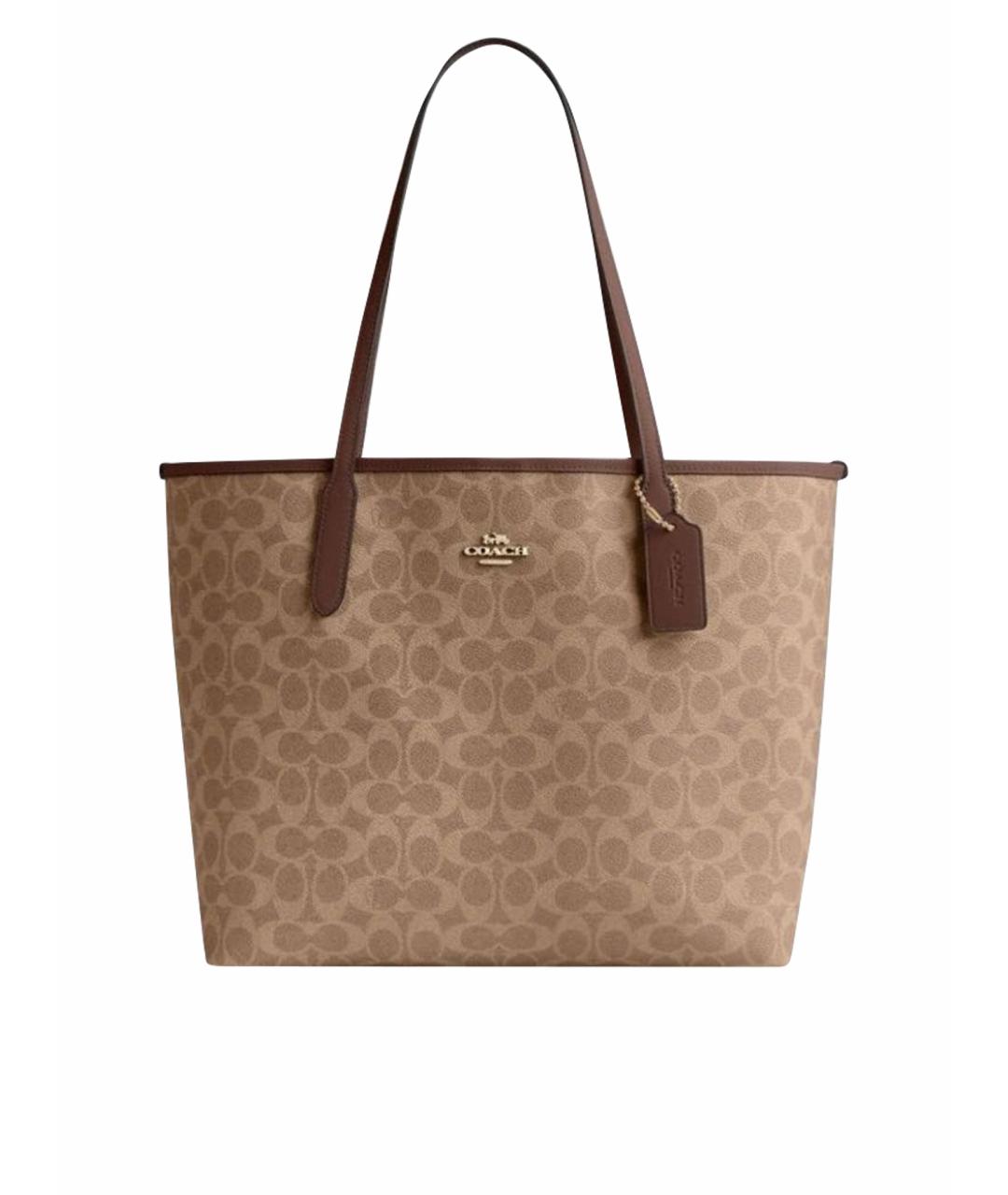 COACH Коричневая сумка тоут, фото 5