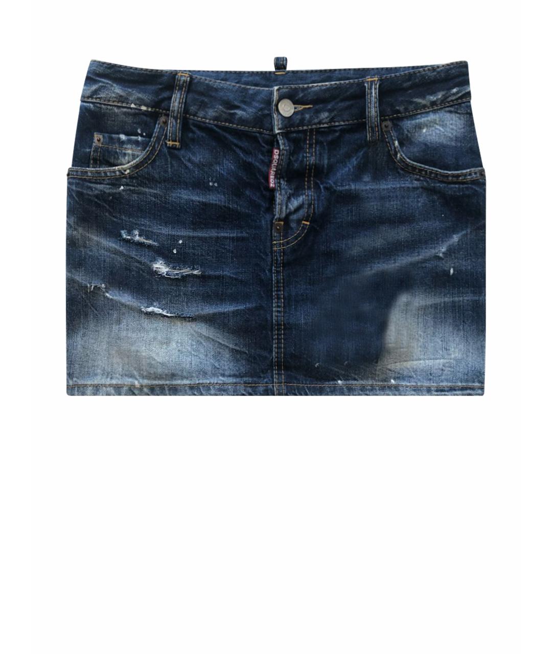 DSQUARED2 Синяя деним юбка мини, фото 1