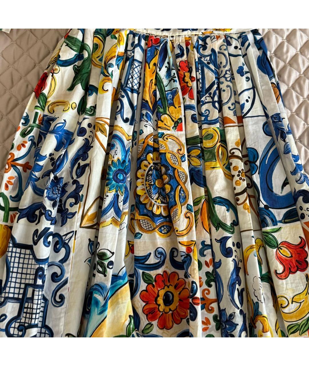 DOLCE&GABBANA Мульти хлопковый сарафан, фото 4