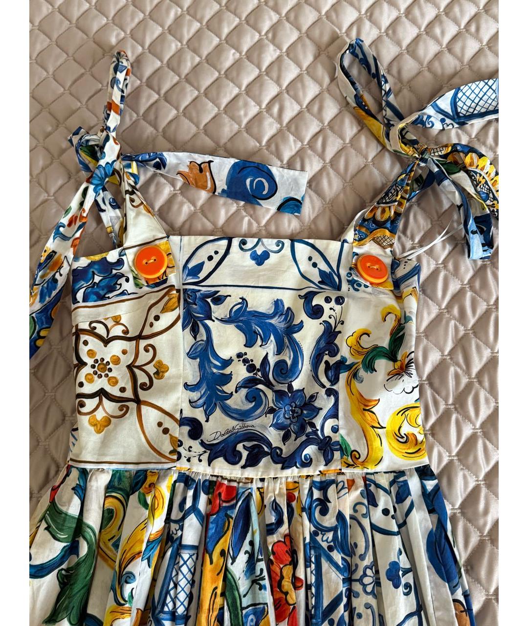 DOLCE&GABBANA Мульти хлопковый сарафан, фото 3