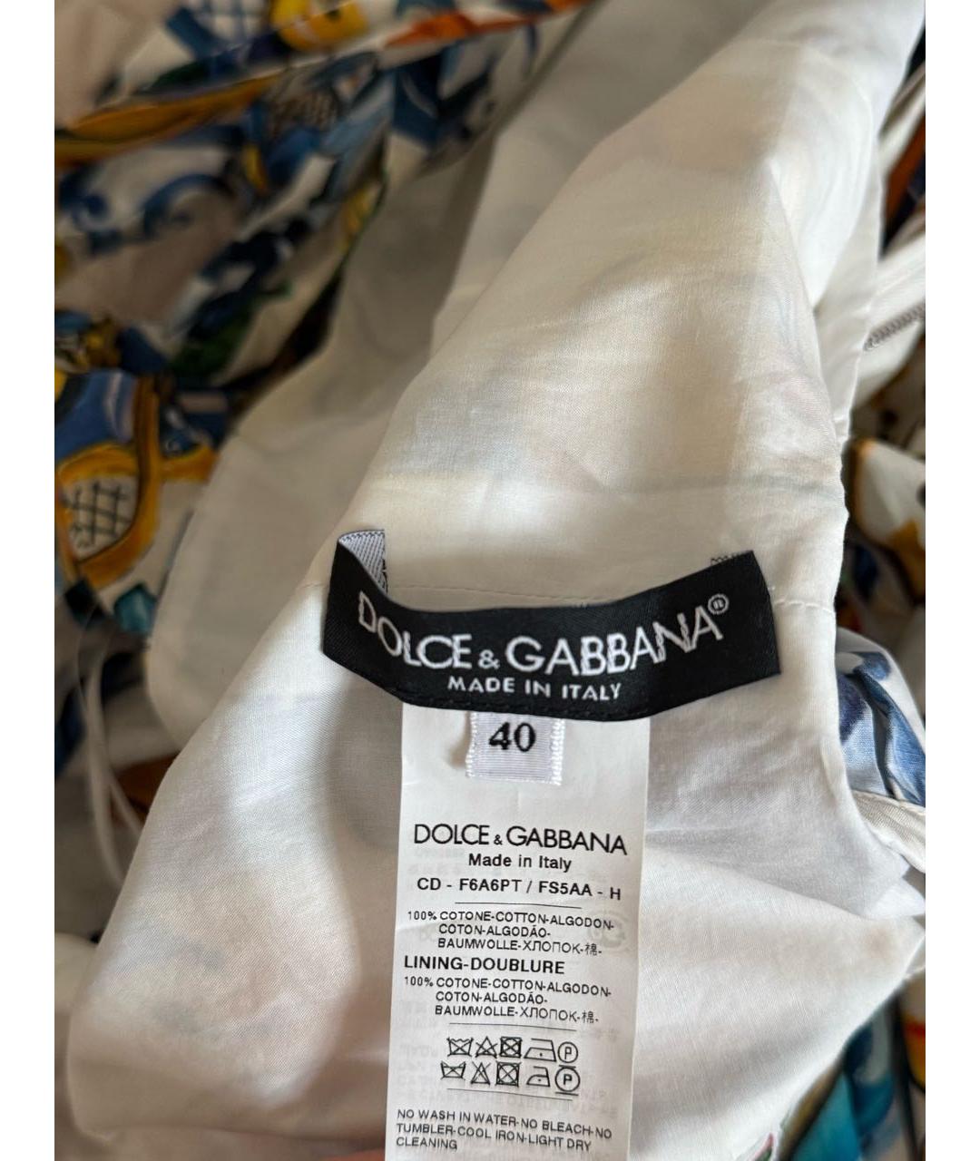 DOLCE&GABBANA Мульти хлопковый сарафан, фото 5