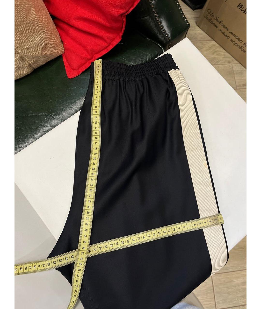 LANVIN Черные шерстяные брюки узкие, фото 3