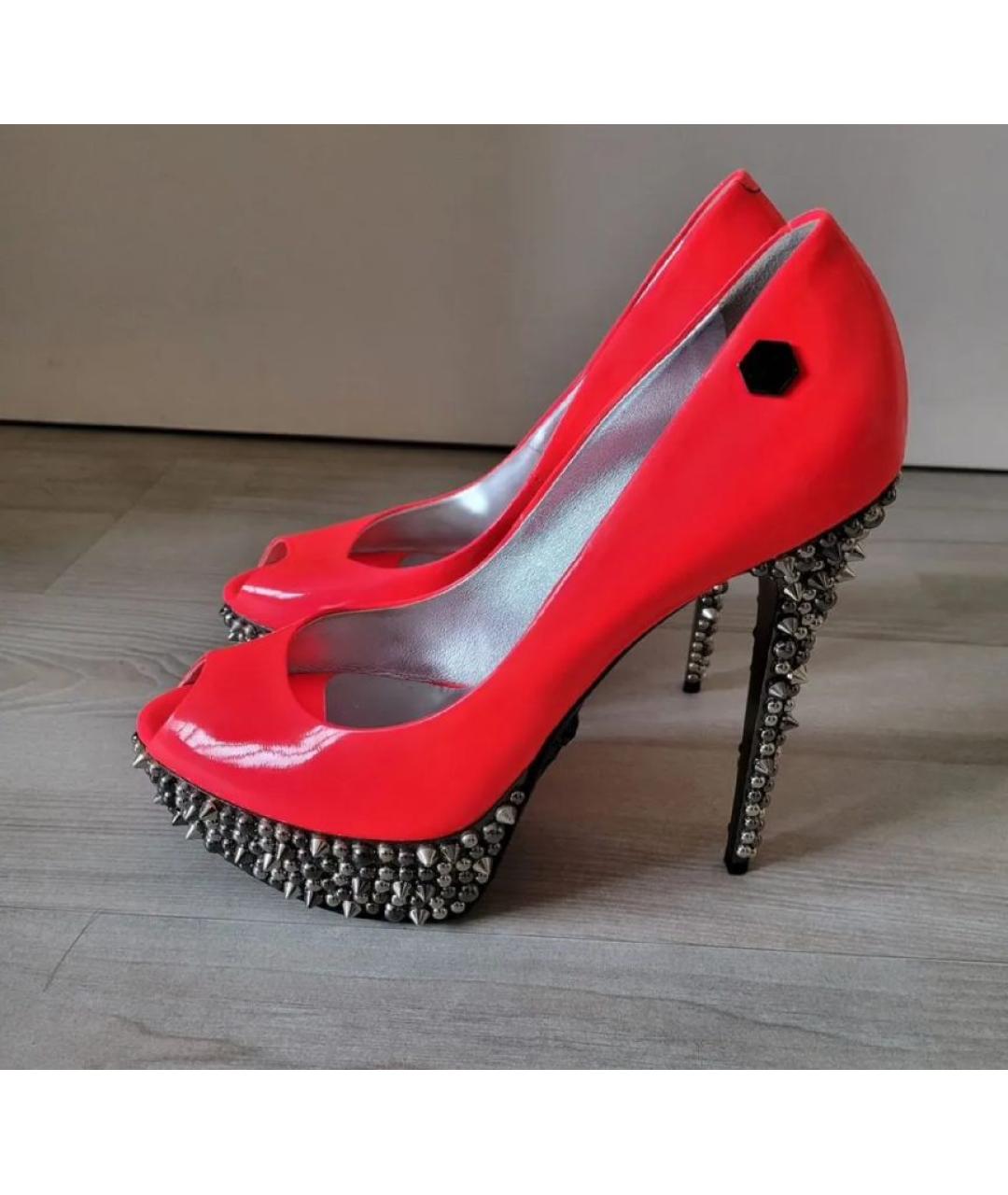 PHILIPP PLEIN Красные туфли из лакированной кожи, фото 10