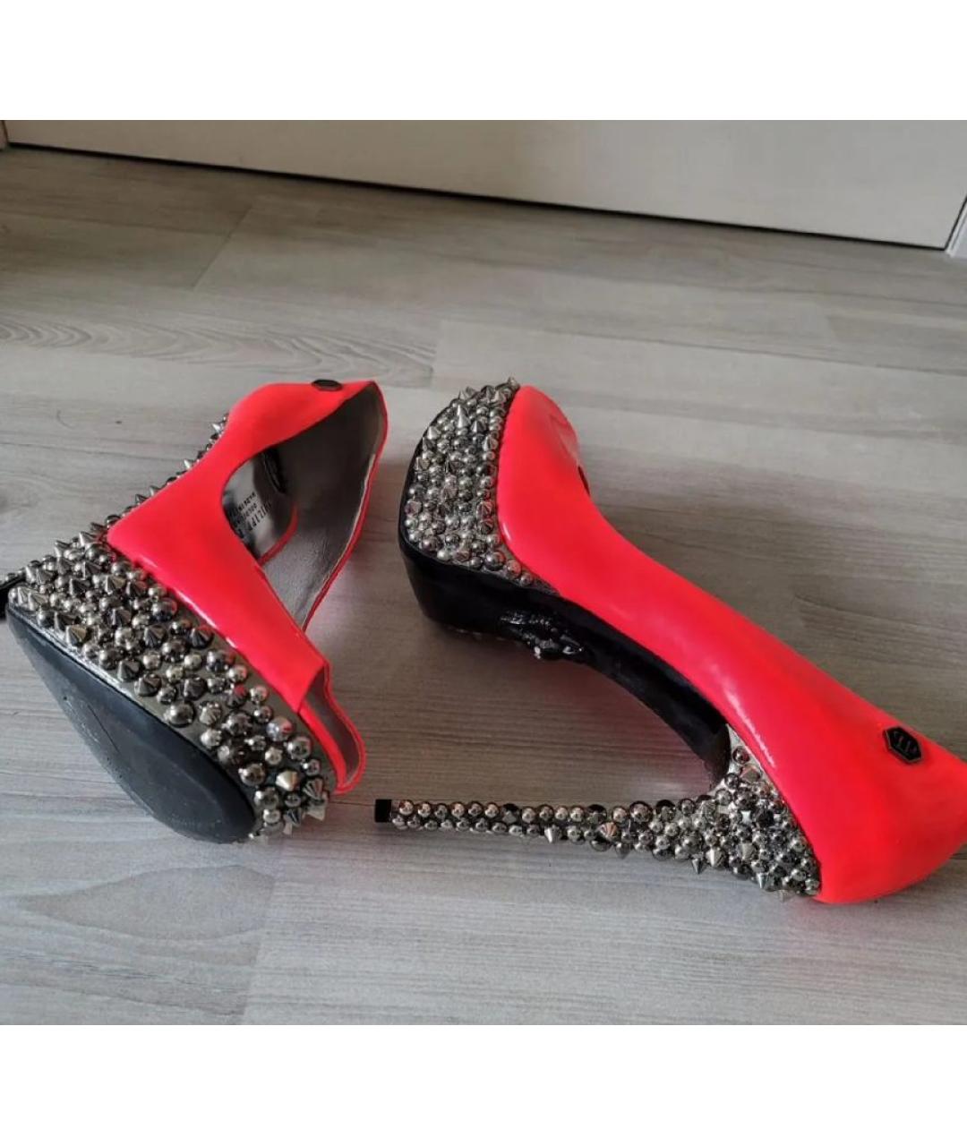 PHILIPP PLEIN Красные туфли из лакированной кожи, фото 9