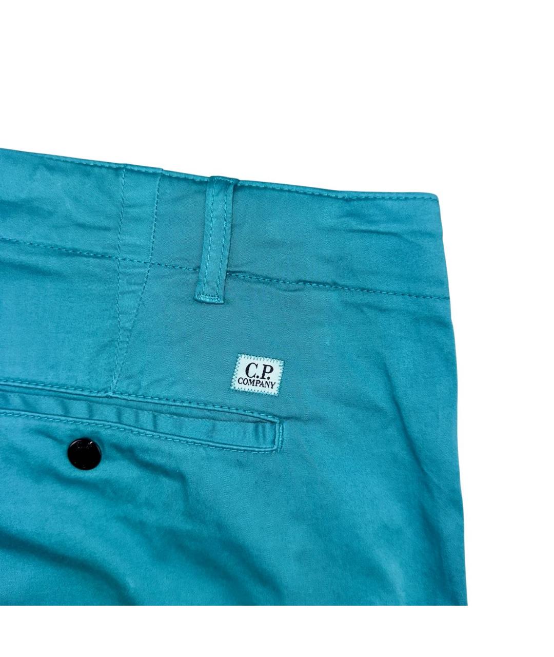 CP COMPANY Бирюзовые хлопко-эластановые шорты, фото 4
