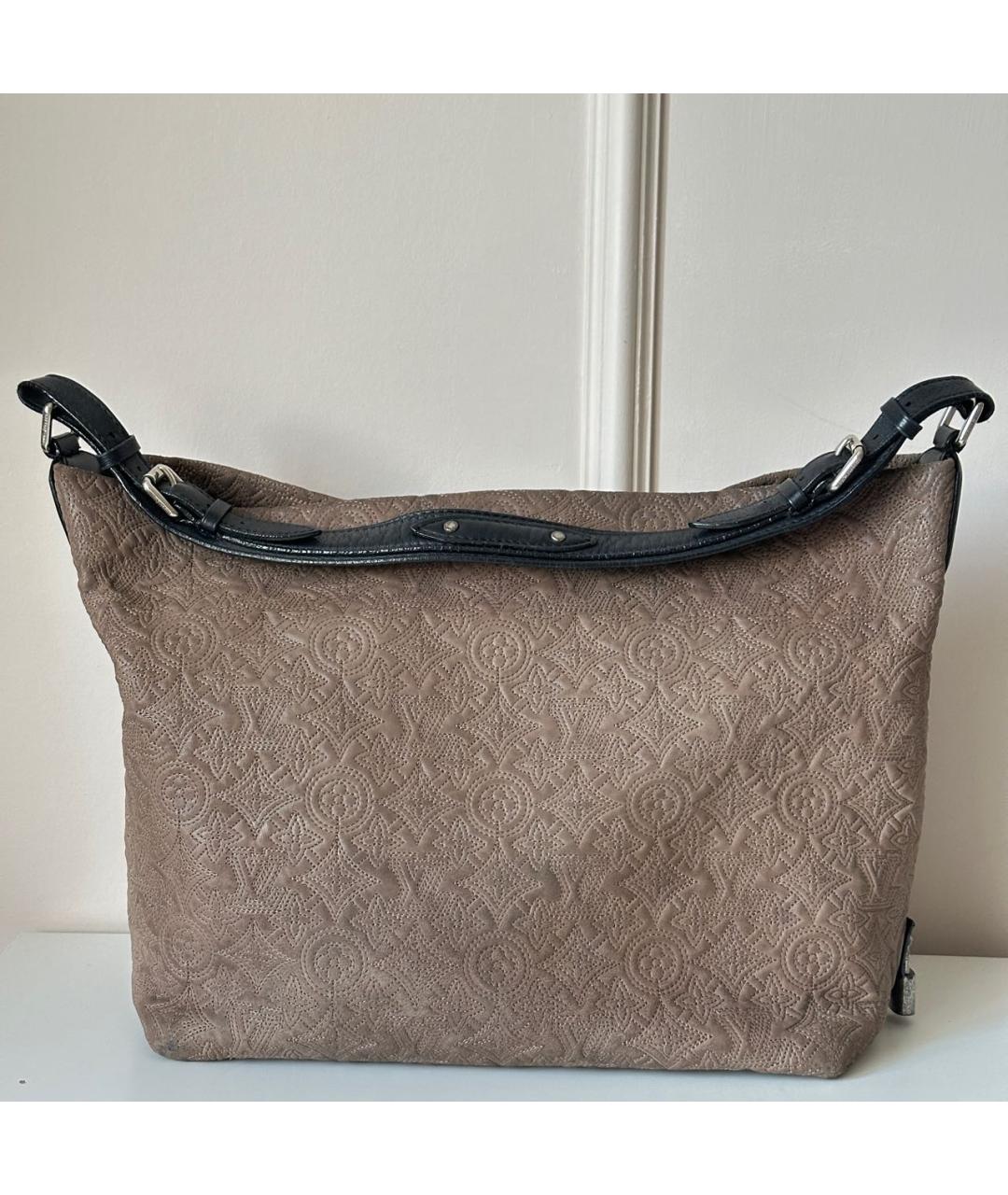 LOUIS VUITTON Коричневая кожаная сумка через плечо, фото 2