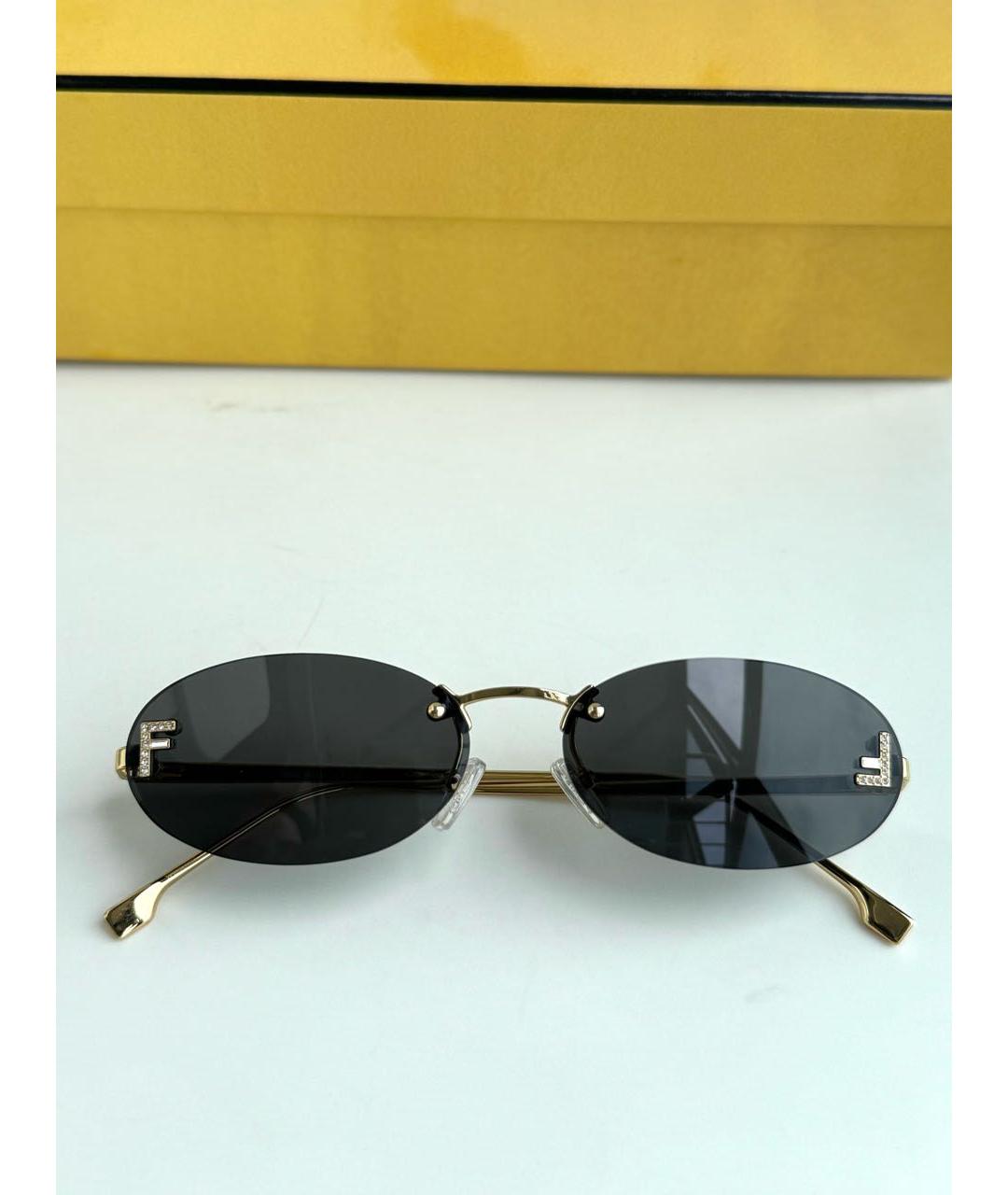 FENDI Металлические солнцезащитные очки, фото 7