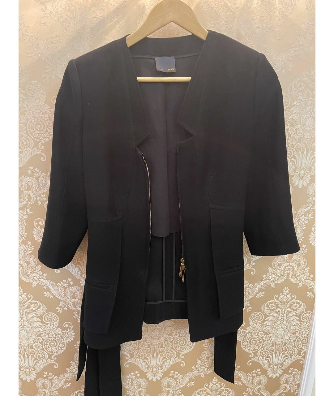 FENDI Черный хлопковый жакет/пиджак, фото 2