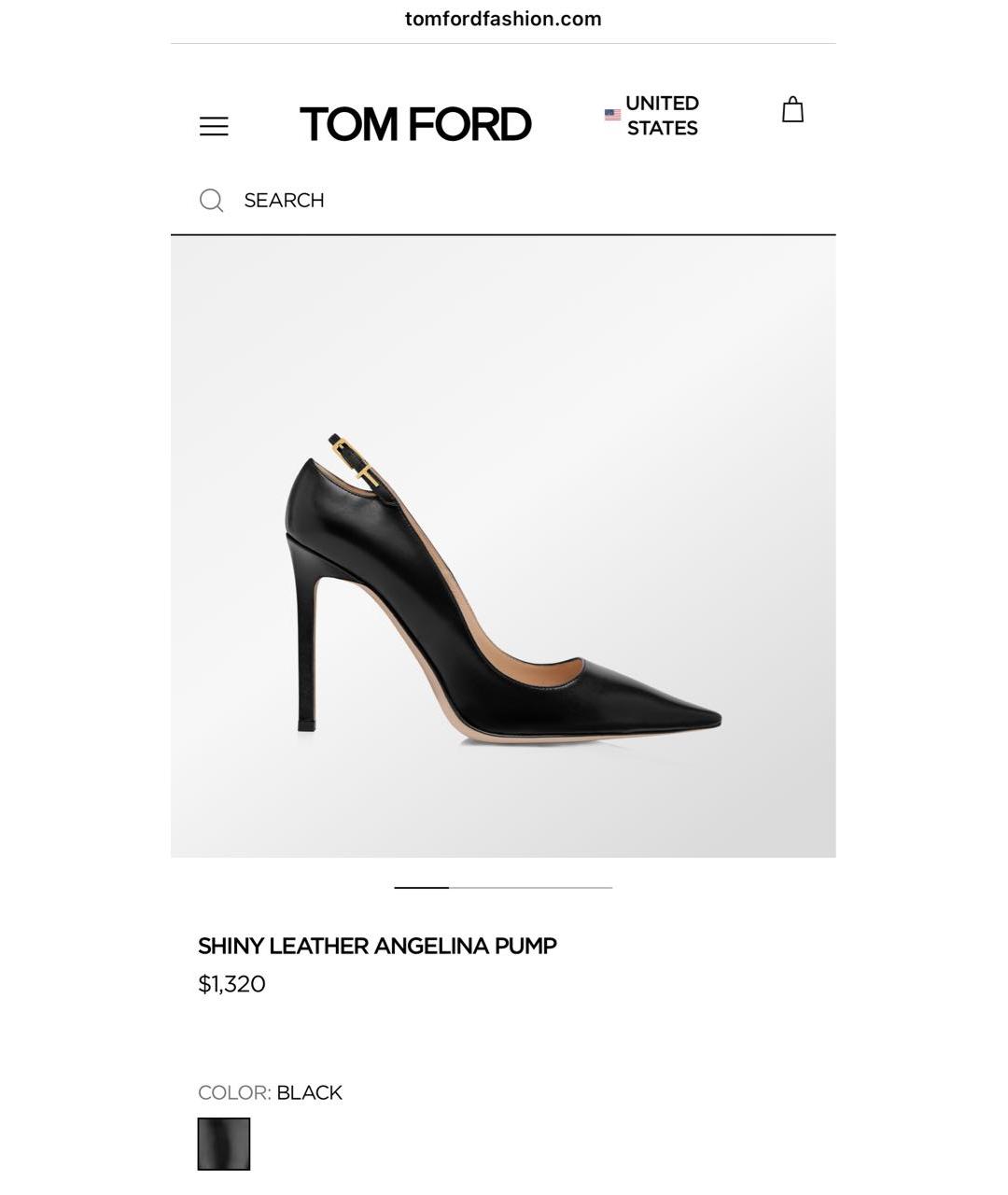 TOM FORD Черные кожаные туфли, фото 6