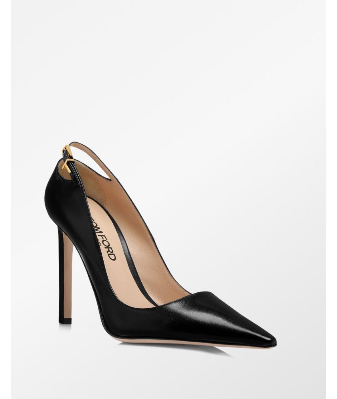 TOM FORD Черные кожаные туфли, фото 2