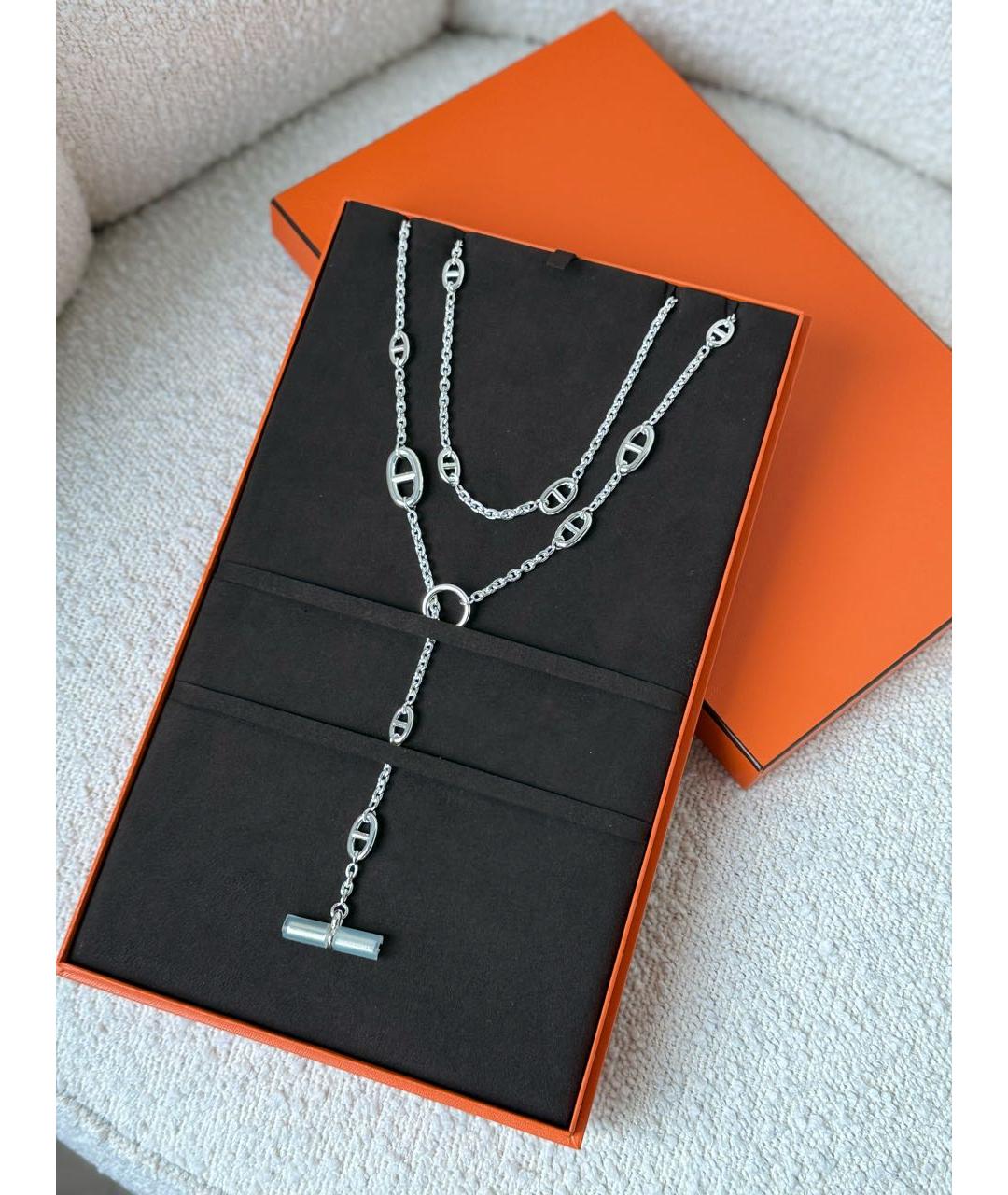 HERMES Серебряное серебряное колье, фото 5