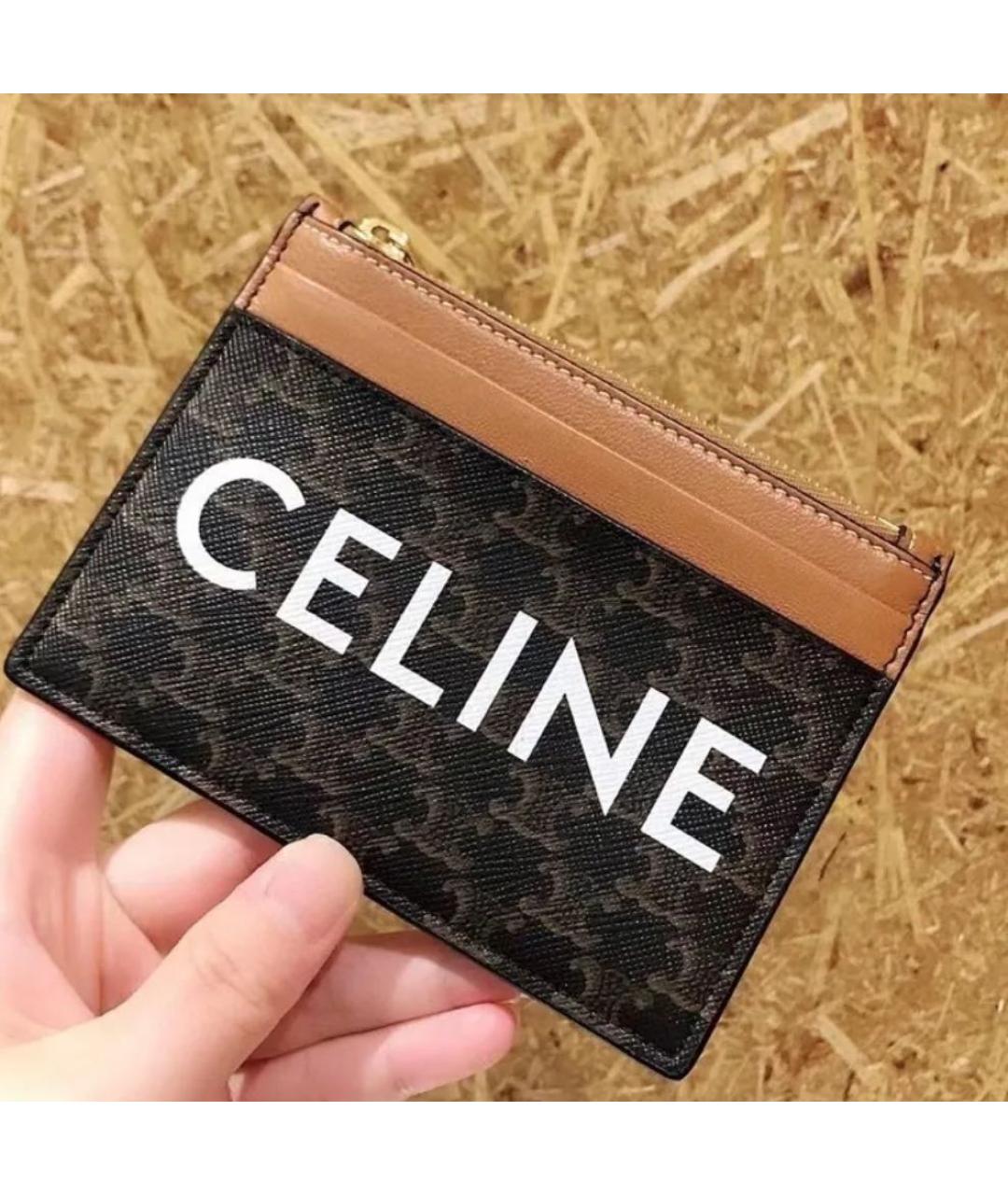 CELINE Коричневый кардхолдер, фото 3