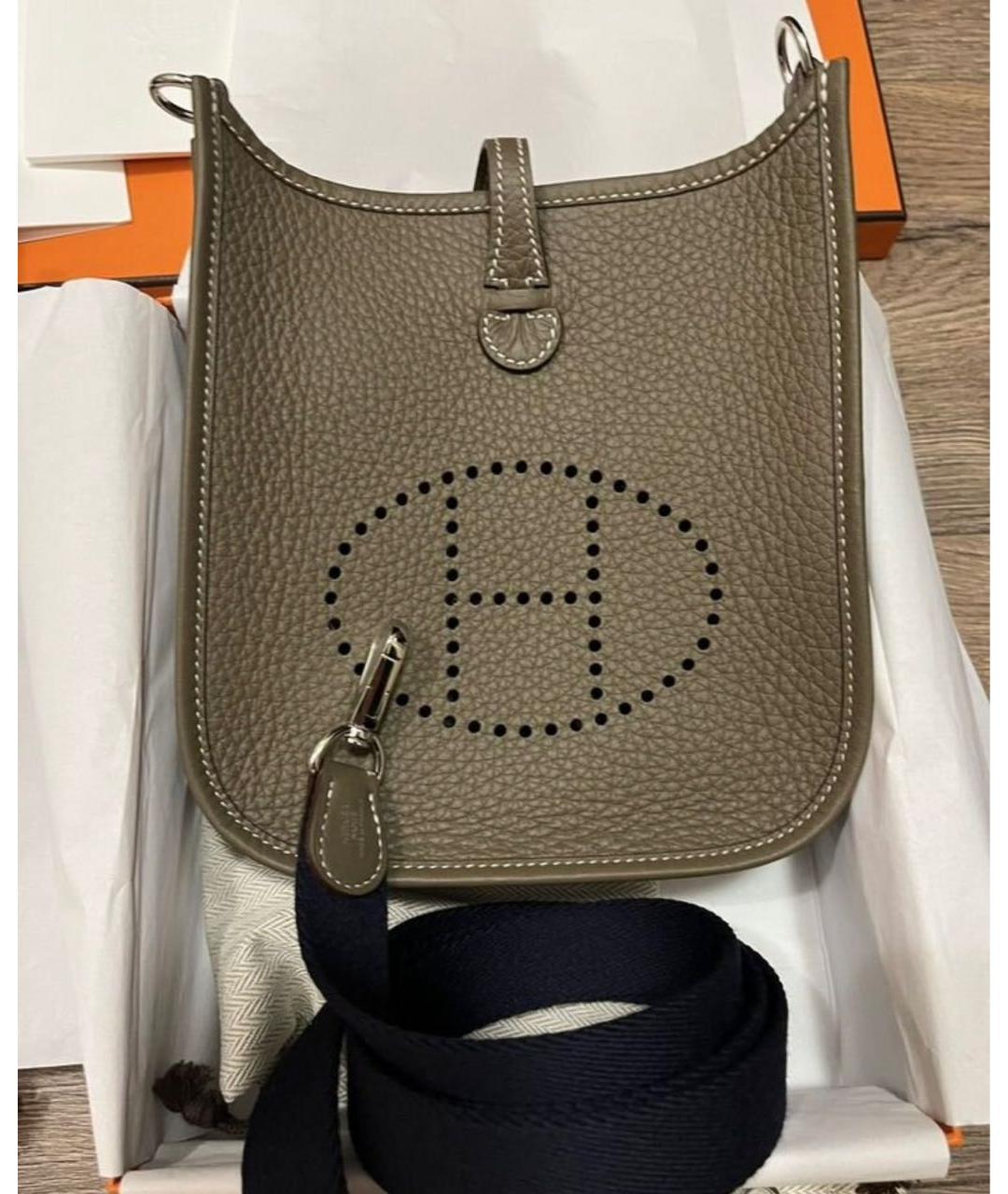 HERMES Коричневая кожаная сумка через плечо, фото 3