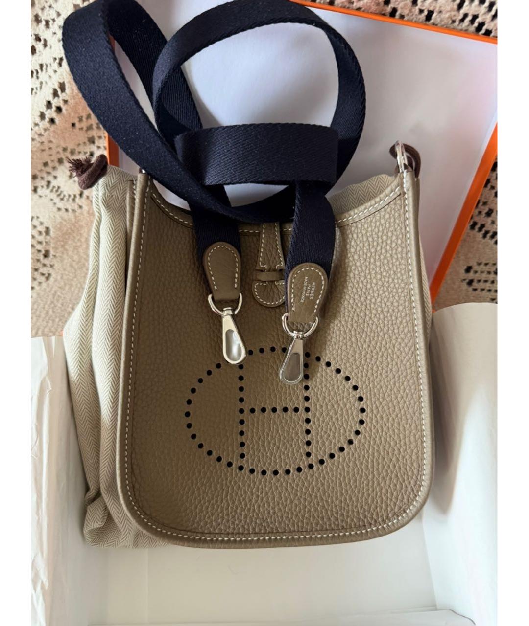HERMES Коричневая кожаная сумка через плечо, фото 2