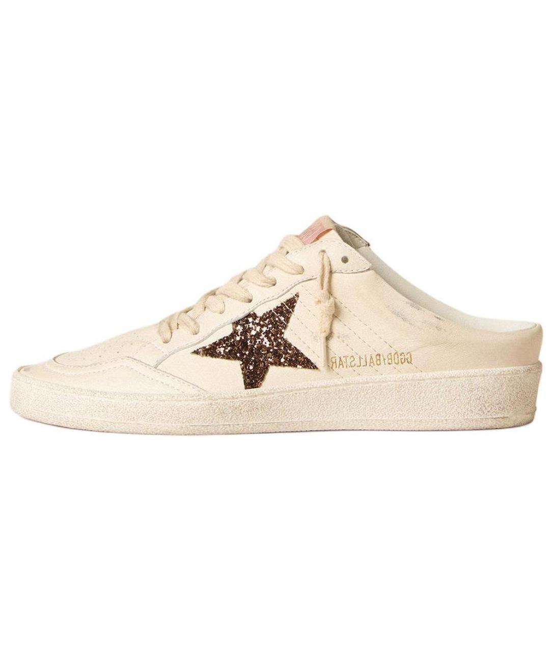 GOLDEN GOOSE DELUXE BRAND Бежевые мюли, фото 2