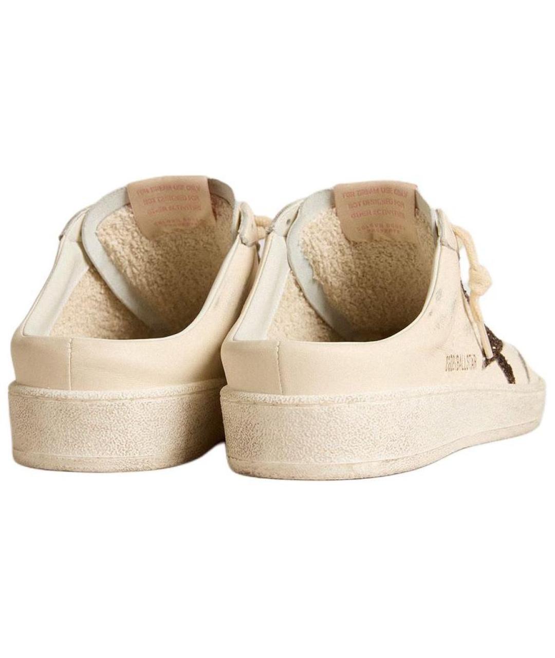 GOLDEN GOOSE DELUXE BRAND Бежевые мюли, фото 4