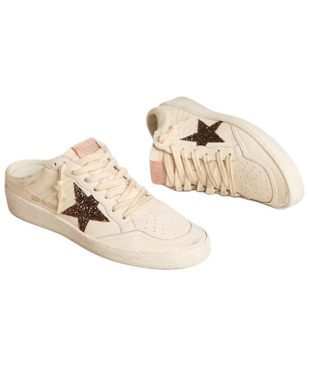 GOLDEN GOOSE DELUXE BRAND Бежевые мюли, фото 3