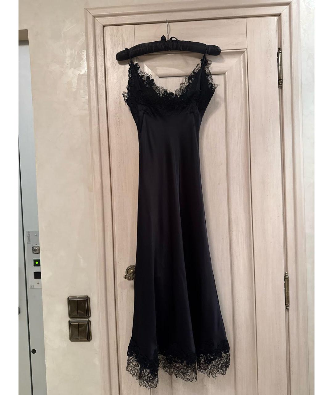 ERMANNO SCERVINO Черное шелковое коктейльное платье, фото 2