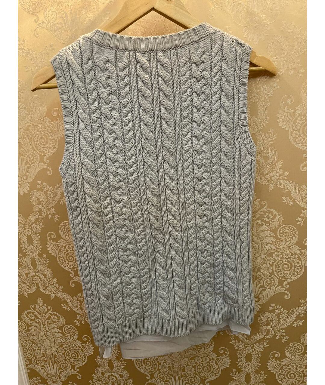 CHRISTIAN DIOR Голубой шерстяной кардиган, фото 4