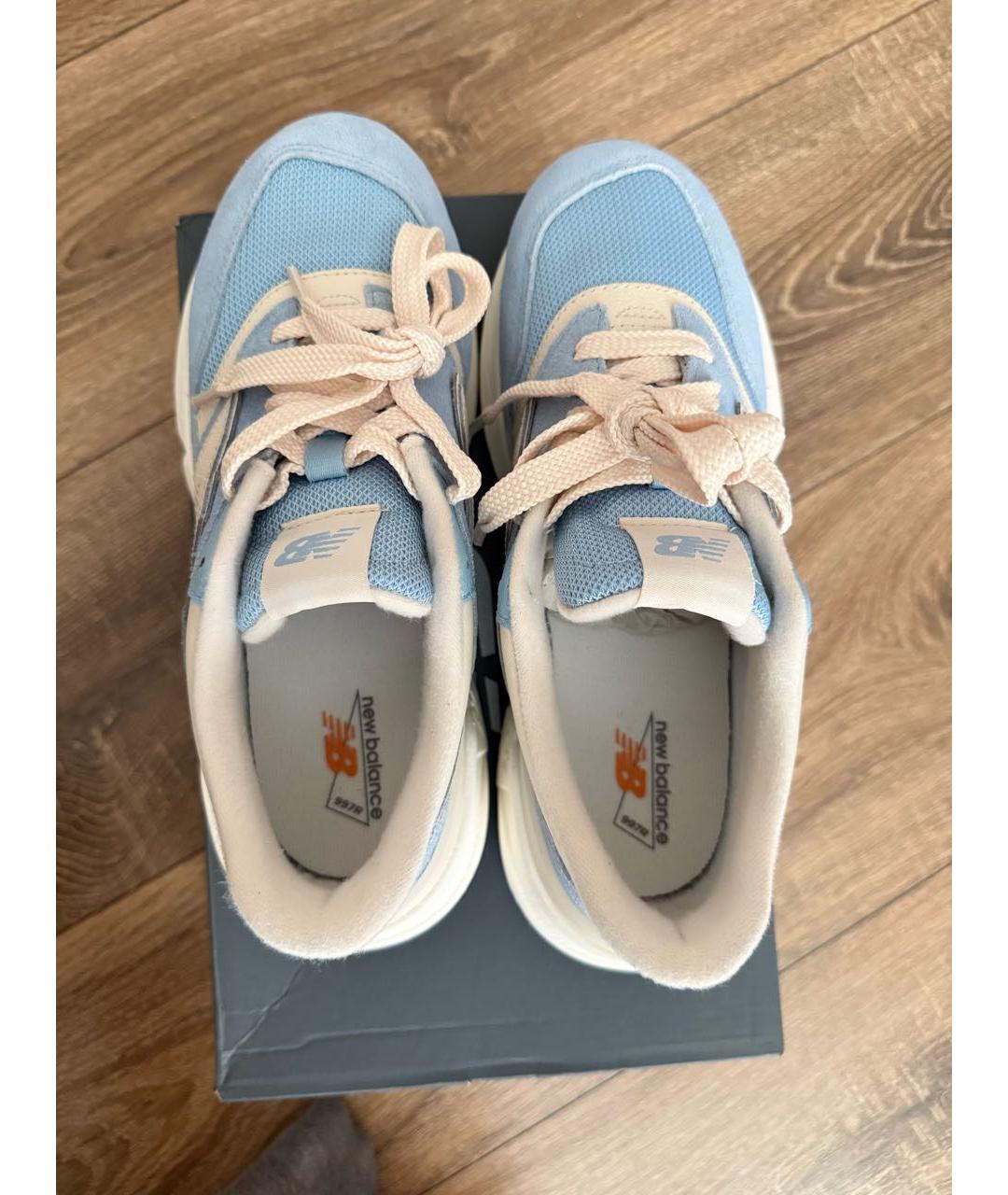 NEW BALANCE Голубые замшевые кроссовки, фото 3