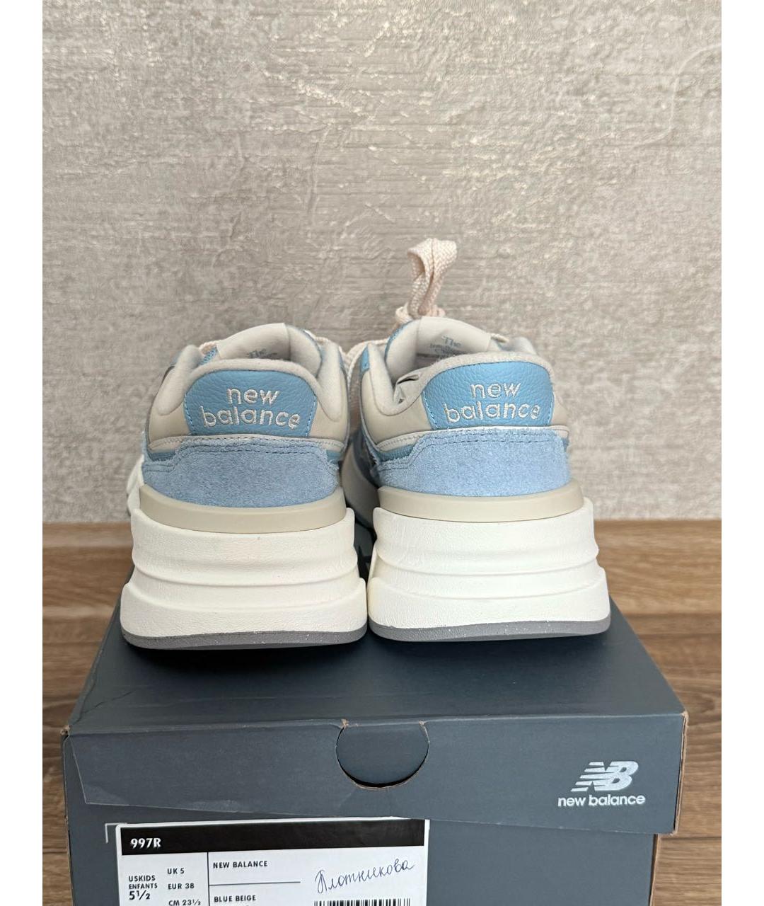 NEW BALANCE Голубые замшевые кроссовки, фото 4