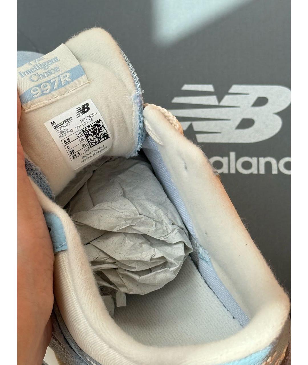 NEW BALANCE Голубые замшевые кроссовки, фото 5