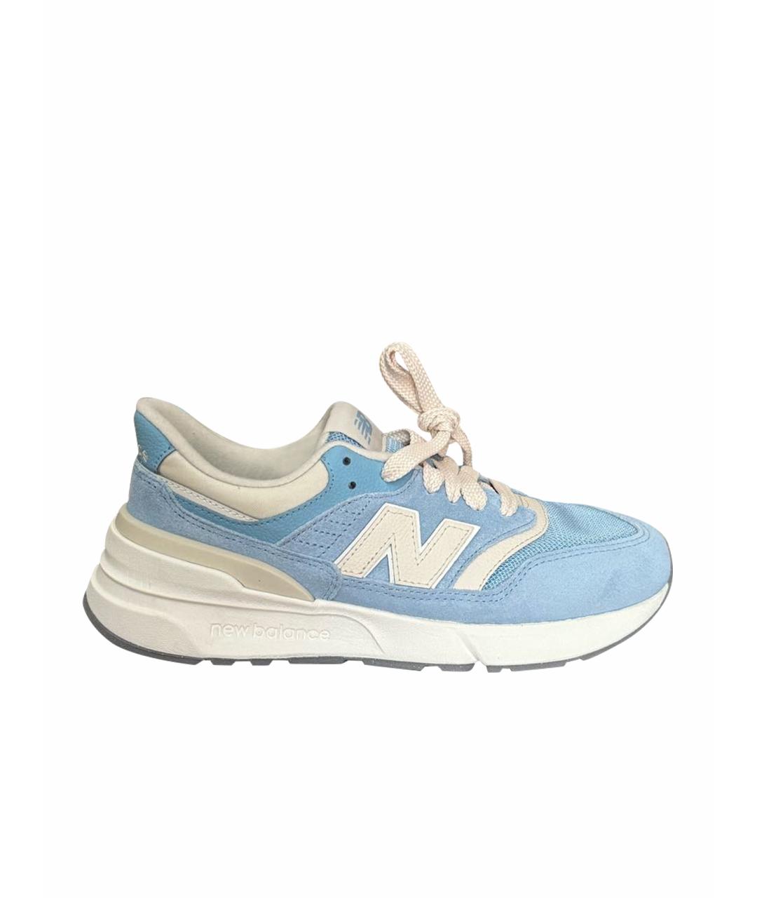 NEW BALANCE Голубые замшевые кроссовки, фото 1