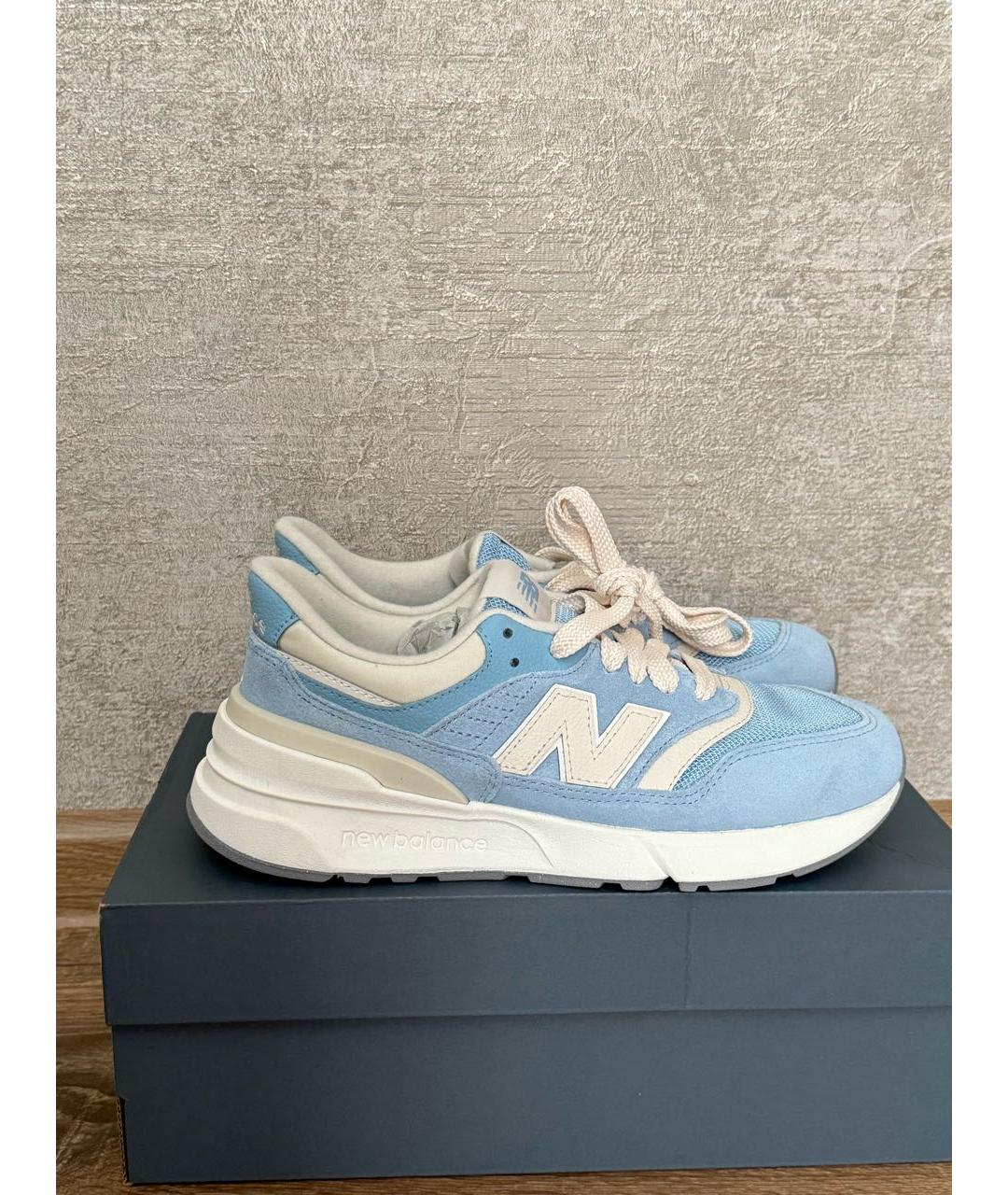 NEW BALANCE Голубые замшевые кроссовки, фото 8