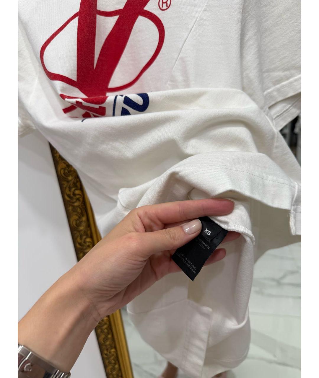VETEMENTS Белая хлопковая футболка, фото 3