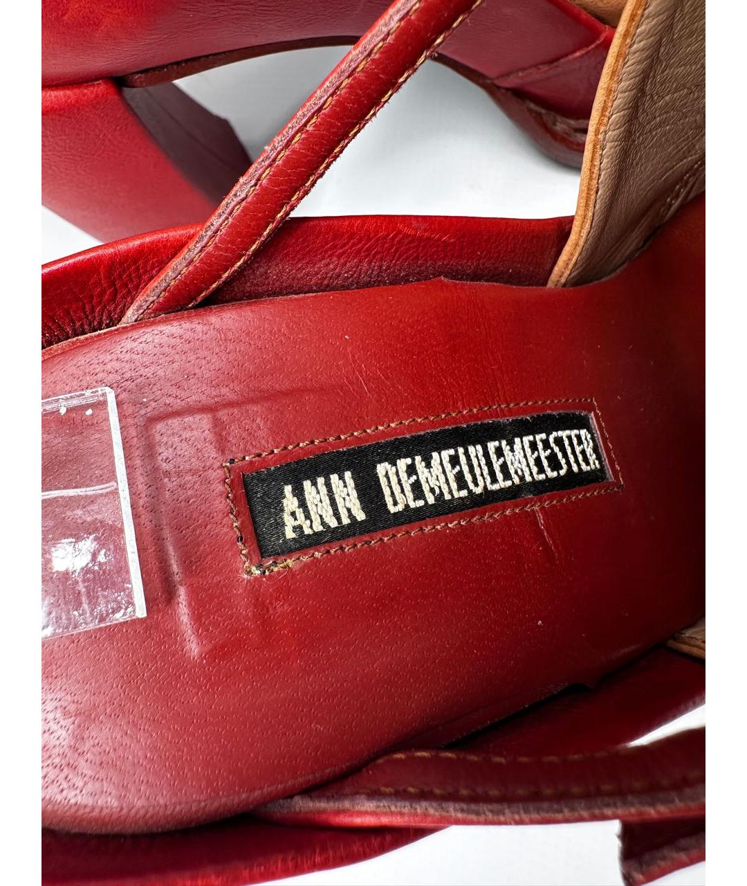 ANN DEMEULEMEESTER Мульти кожаные босоножки, фото 7