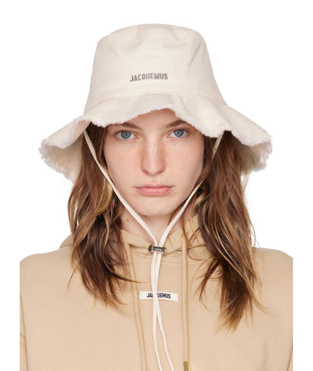 JACQUEMUS Бежевая хлопковая панама, фото 6