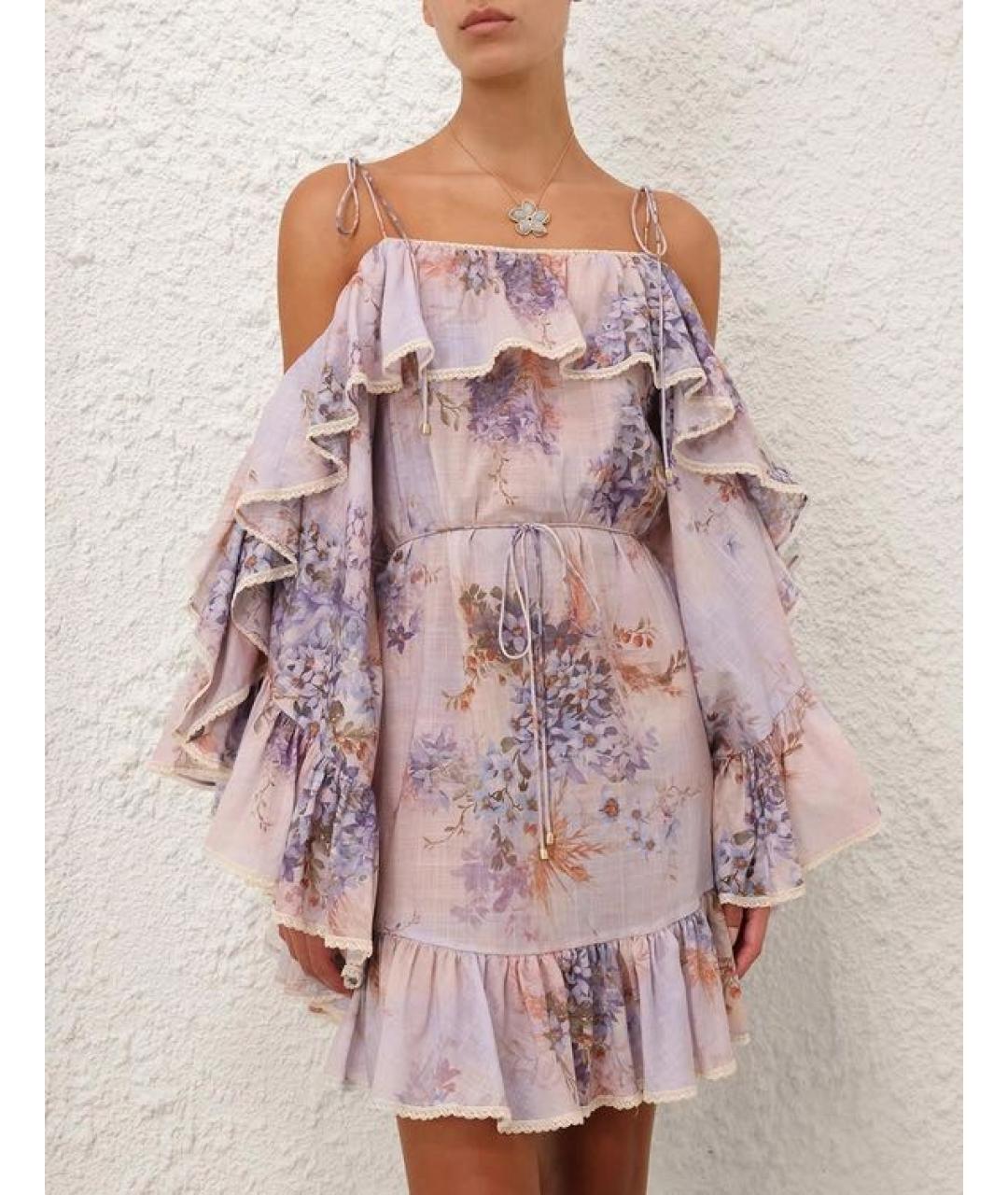 ZIMMERMANN Фиолетовое хлопковое платье, фото 2
